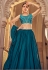 Teal chinon readymade circular lehenga choli 1204