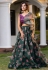 Green organza floral lehenga choli 2409