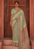 Green silk Saree with blouse in Pista colour 3275A