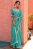 Organza Saree with blouse in Sea green colour 3287C