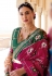 Patola silk printed Saree in Magenta colour 350A