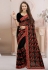 Georgette Saree with blouse in Black colour 1301