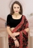 Georgette Saree with blouse in Black colour 1301