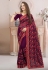 Georgette Saree with blouse in Purple colour 1305