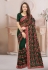 Georgette Saree with blouse in Green colour 1307