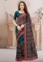 Georgette embroidered Saree in Teal colour 1306