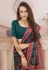 Georgette embroidered Saree in Teal colour 1306