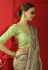 Green organza Saree with blouse in Pista colour 10926