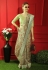 Green organza Saree with blouse in Pista colour 10926