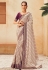 Chinon Saree with blouse in Off white colour 301