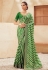 Chinon Saree with blouse in Green colour 305