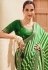 Chinon Saree with blouse in Green colour 305