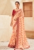 Chinon Saree with blouse in Cream colour 306