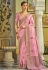 Tissue silk Saree with blouse in Pink colour 31004