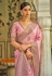 Tissue silk Saree with blouse in Pink colour 31004