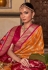 Patola silk printed Saree in Orange colour 414