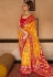 Patola silk printed Saree in Yellow colour 412