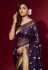 Silk Saree with blouse in Navy blue colour 25002