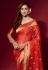 Silk Saree with blouse in Red colour 25004