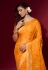 Silk Saree with blouse in Orange colour 25005