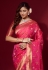 Silk Saree with blouse in Magenta colour 25006