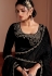 Satin silk Saree with blouse in Black colour 427A