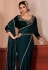 Satin silk Saree with blouse in Teal colour 427C