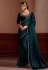 Satin silk Saree with blouse in Teal colour 427C