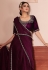 Satin silk Saree with blouse in Purple colour 427E