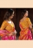 Silk Saree with blouse in Orange colour 10180