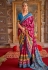 Patola Saree in Wine colour 458C