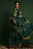 Georgette floral Saree in Teal colour 4778