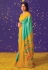 Brasso Saree with blouse in Sea green colour 16001