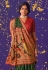 Brasso Saree with blouse in Green colour 16009
