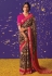 Brasso Saree with blouse in Brown colour 16005