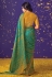 Brasso printed Saree in Sea green colour 16010