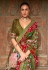 Patola silk print Saree in Green colour 348G