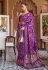Patola silk print Saree in Violet colour 348I