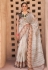 Silk Saree with blouse in Off white colour 401
