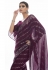 Georgette sequence Saree with blouse in Purple colour 21003