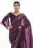 Georgette sequence Saree with blouse in Purple colour 21003