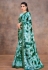 Silk satin Saree with blouse in Sea green colour 42203