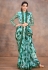 Silk satin Saree with blouse in Sea green colour 42203