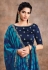 Crepe georgette printed Saree in Sky blue colour 42210