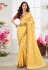Chinon Saree with blouse in Yellow colour 109