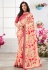 Chinon Saree with blouse in Cream colour 103