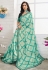 Chinon printed Saree in Sea green colour 104