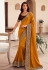 Silk Saree with blouse in Mustard colour 1012