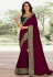 Silk Saree with blouse in Purple colour 1002