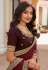 Silk Saree with blouse in Wine colour 1008